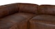 Cigar Rawhide Brown Reversible Sectional - Gallery View 8 of 12.