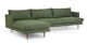 Burrard Forest Green Left Sectional - Gallery View 3 of 12.