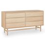 Lenia 6-Drawer Double Dresser - White Oak