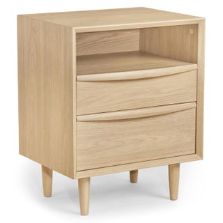Lenia 2-Drawer Nightstand - White Oak