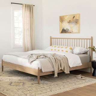 Lenia King Bed - White Oak