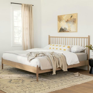 Lenia King Bed - White Oak