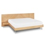 Nera King Low Profile Bed with Nightstands Set - Oak