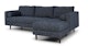 Sven Neptune Blue Right Sectional Sofa - Gallery View 3 of 13.