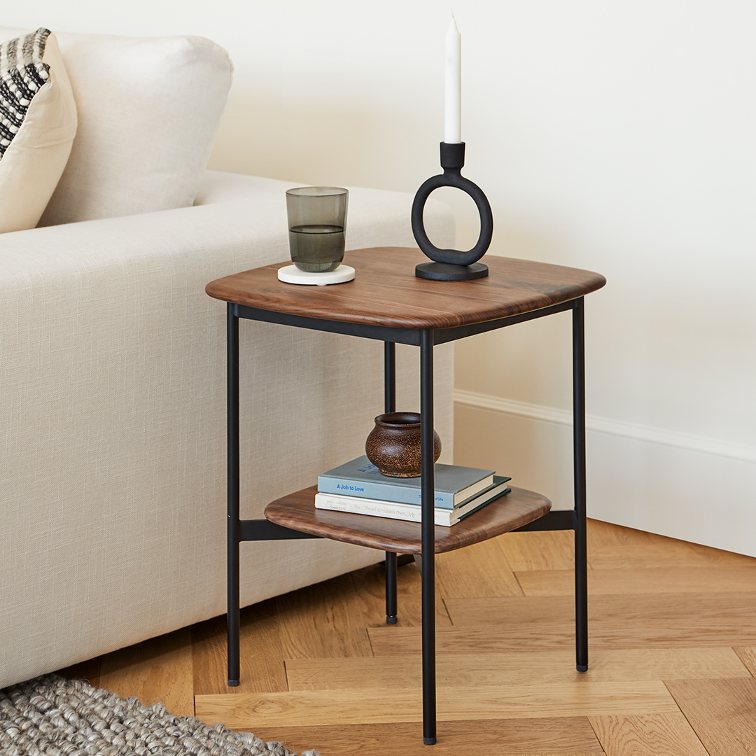 Lloyd Warm Brown Side Table, Japandi Style | Article
