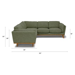 The Timber Corner Sectional x Ottoman Bundle - Primary View 1 of 6 (Click To Zoom).