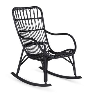 Medan 24.5" Outdoor Rocking Lounge Chair - Graphite