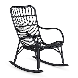 Medan 24.5" Outdoor Rocking Lounge Chair - Graphite