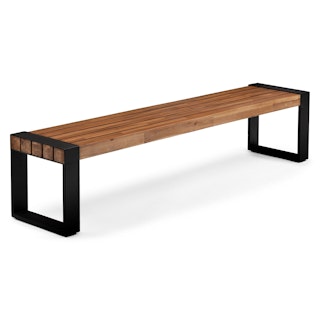 Lubek 84.5" Outdoor Bench - Tuscan Brown