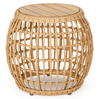 Calova Outdoor Side Table - Resin Wicker