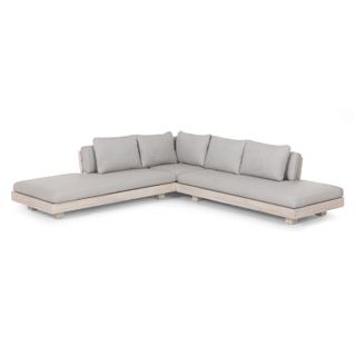 Lubek 100.5" Outdoor Low Corner Sectional - Beach Sand