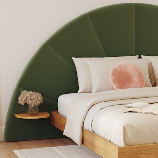 Almelo King Velvet Headboard - Hale Serrano Green