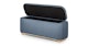 Maribo Blue Demure 48" Storage Ottoman - Gallery View 5 of 13.