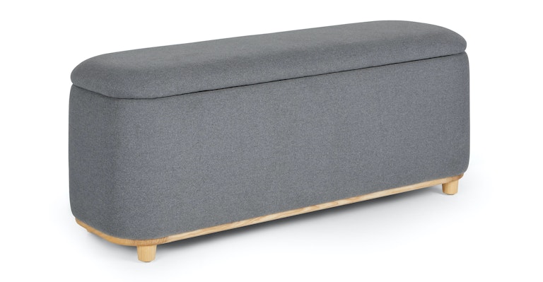 Maribo Stately Gray 48" Storage Ottoman - Primary View 1 of 13 (Open Fullscreen View).