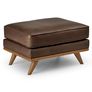 Timber 31" Leather Ottoman - Charme Chocolat