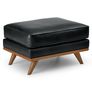 Timber 31" Leather Ottoman - Charme Black