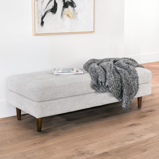 Sven 56" Tufted Bench - Birch Ivory