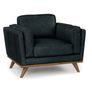 Timber 41" Leather Lounge Chair - Charme Black