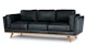 Timber Charme Black Sofa - Gallery View 3 of 11.
