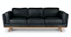 Timber Charme Black Sofa - Gallery View 1 of 11.
