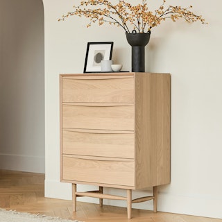 Lenia 4-Drawer Chest - White Oak
