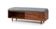 Nederin Pebble Gray Walnut Bench - Gallery View 3 of 16.
