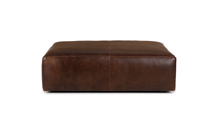 Cigar Rawhide Brown Ottoman - Primary View 1 of 9 (Open Fullscreen View).