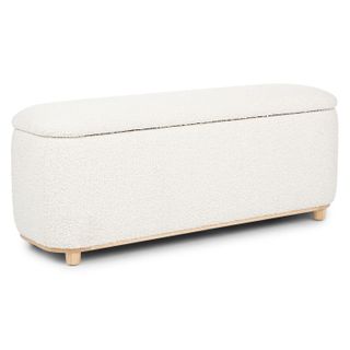 Maribo 48" Storage Ottoman - Ivory Bouclé