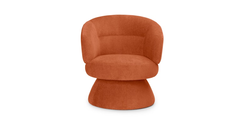 Makeva Anise Brown Swivel Chair - Primary View 1 of 14 (Open Fullscreen View).
