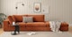 Beta Rowan Orange Armless Chair Module - Gallery View 2 of 11.