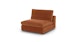 Beta Rowan Orange Armless Chair Module - Gallery View 3 of 11.