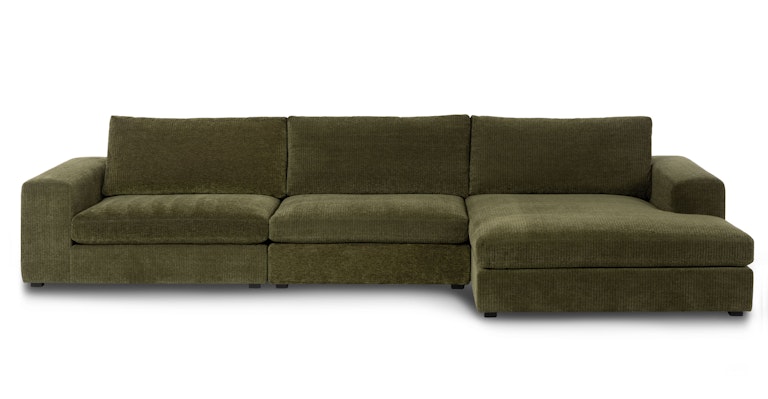 Beta Cypress Green Right Chaise Sectional - Primary View 1 of 13 (Open Fullscreen View).