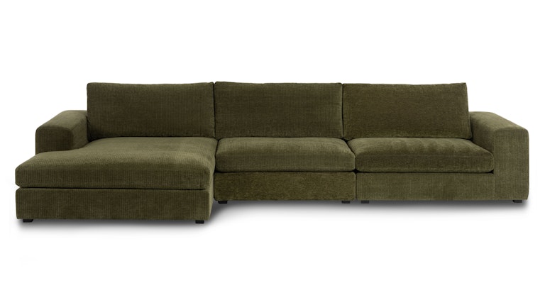 Beta Cypress Green Left Chaise Sectional - Primary View 1 of 13 (Open Fullscreen View).