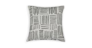 Rooth Jacquard Gray Outdoor Pillow