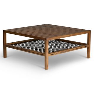 Callais 35.5" Outdoor Coffee Table - Latte Brown