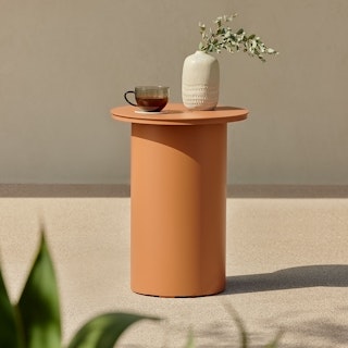 Vardo Outdoor Side Table - Porcelain Orange