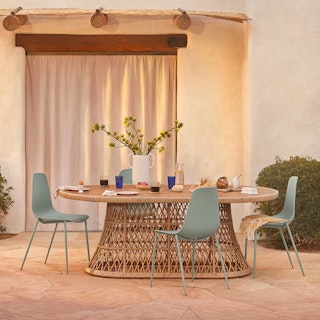 Calliope 78.75" Outdoor Dining Table - Wicker