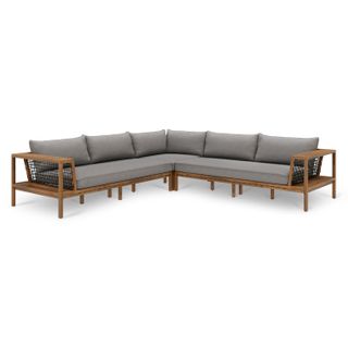 Callais 120" Outdoor Sectional - Taupe Gray