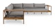 Callais Taupe Gray Sectional - Gallery View 3 of 12.