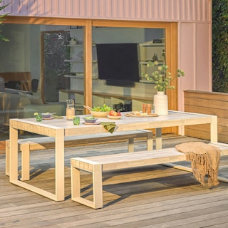Lubek 94.5" Outdoor Dining Table - Byron Gray