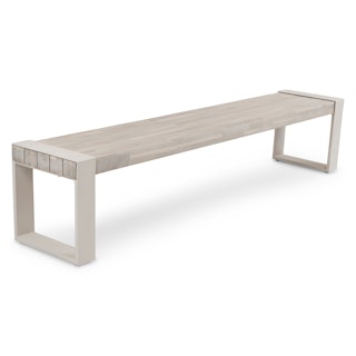 Lubek 84.5" Outdoor Bench - Byron Gray