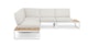 Kezia Lily White Corner Modular Sectional - Gallery View 3 of 11.