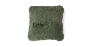 Lanna Malachite Green Sheepskin Pillow