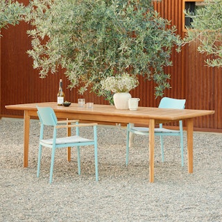 Marol 76.5" - 95.5" Outdoor Extendable Dining Table - Bronze Teak