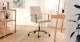Gerven Cobblestone Ivory Office Chair - Gallery View 2 of 10.