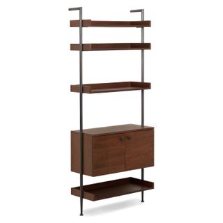 Newberry 31.25" Shelving Unit, Wide - Walnut