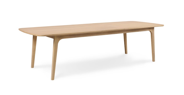 Plumas White Oak Dining Table for 10, Extendable - Primary View 1 of 19 (Open Fullscreen View).