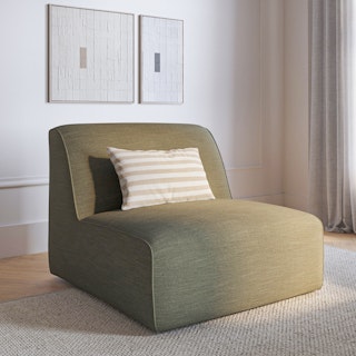 Sanna 36" Armless Chair Module - Magnet Green