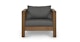 Palmera Dravite Black Lounge Chair - Gallery View 3 of 13.