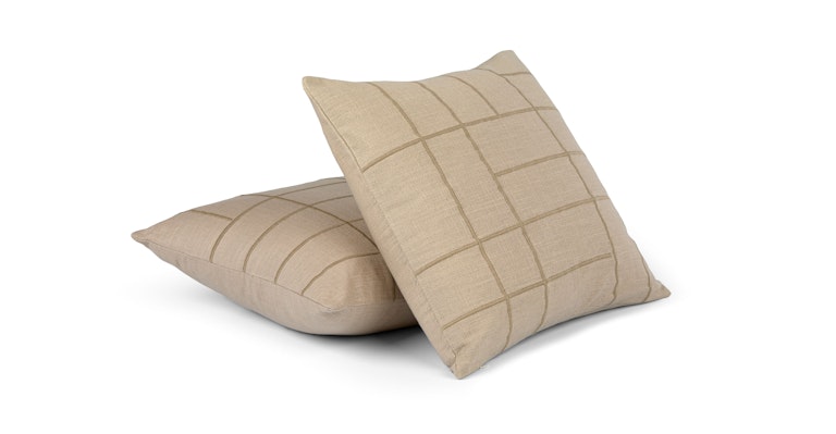 Tidan Sea Taupe Outdoor Pillow Set - Primary View 1 of 10 (Open Fullscreen View).